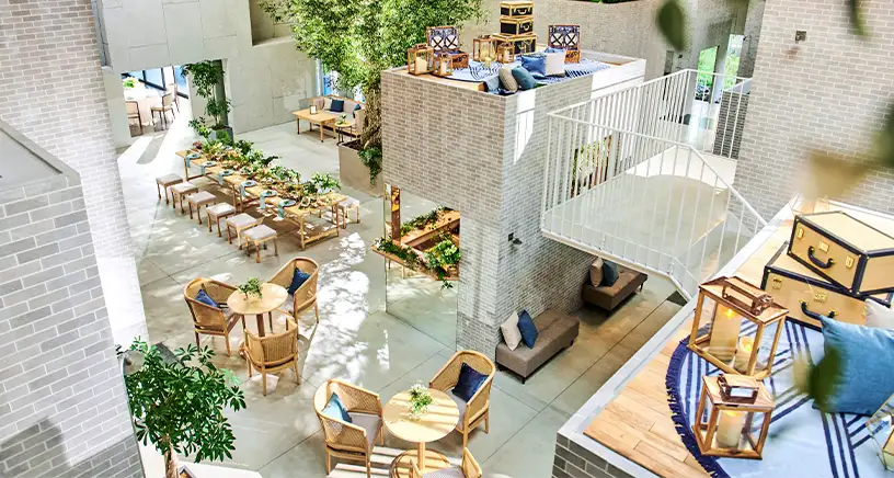 ゲスト用ラウンジと着替え室